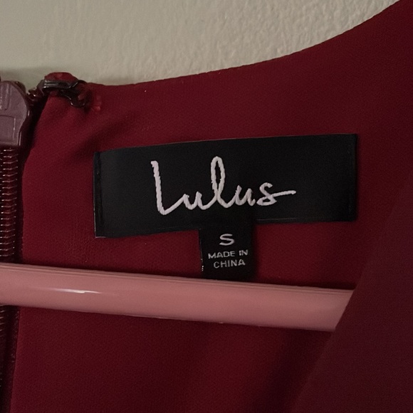 Lulus Maroon Skater Dress - Picture 3 of 6